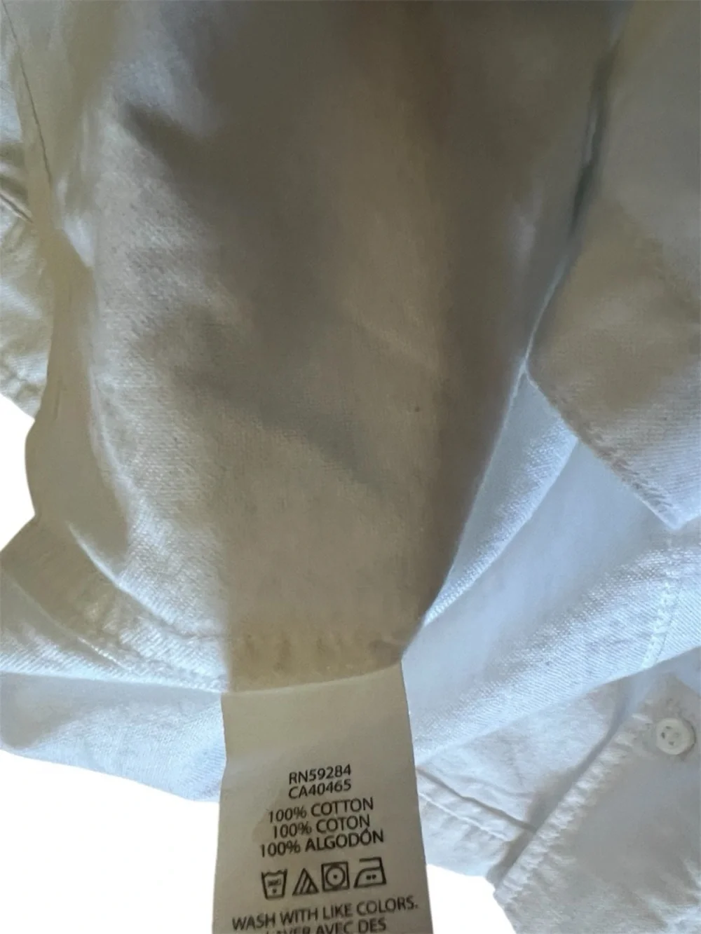 Children’s Place Boys White Long Sleeve Button Down Shirt | 5T